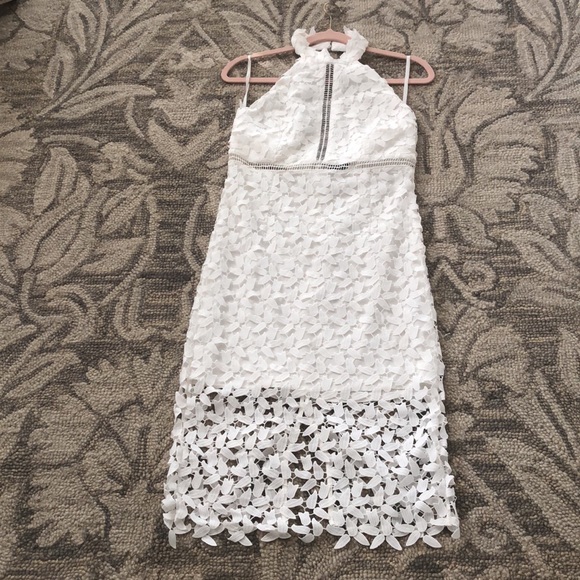 NWT white lace lined Halter Dress🌸 - Picture 3 of 14